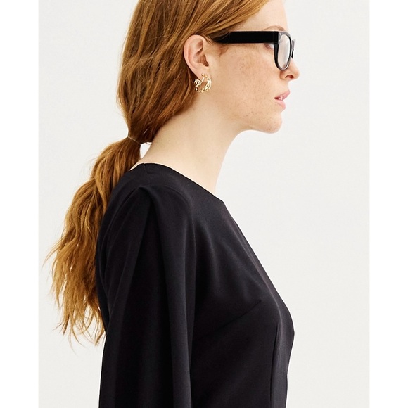 NWT Nine West Volume Sleeve Shift Dress Black Size M - Picture 3 of 5